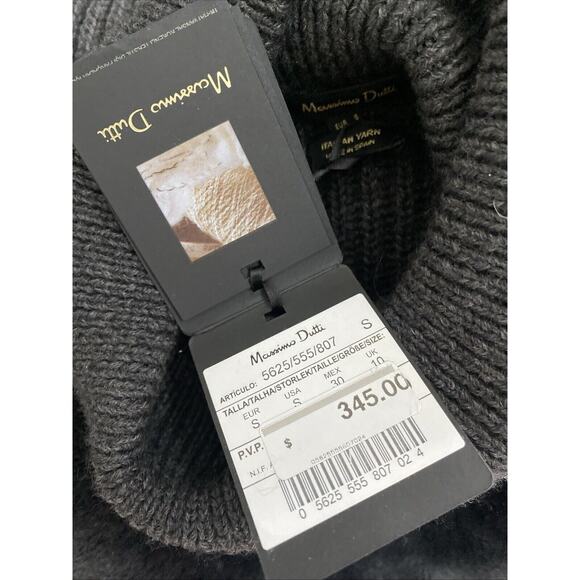 NWT Massimo Dutti Sheephair Fur Pullover Sweater Knit Long Sleeve Gray S - Picture 8 of 9